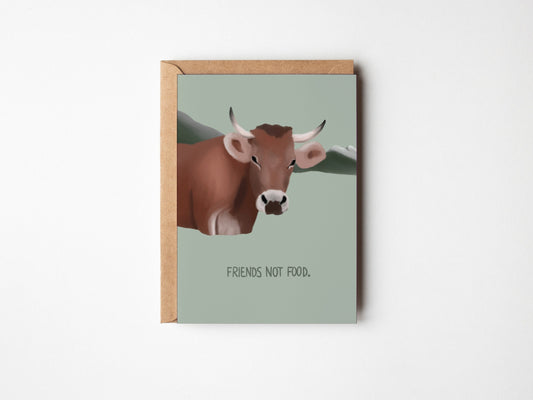 Postkarte Kuh/ vegan, A6