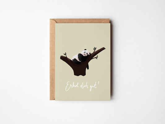 Postkarte Panda, A6/A7