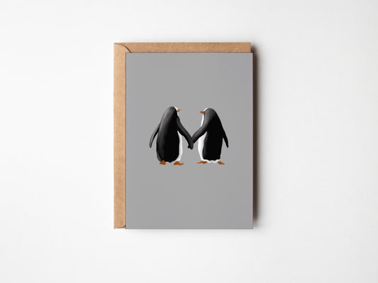 Postkarte Pinguine, A6/A7