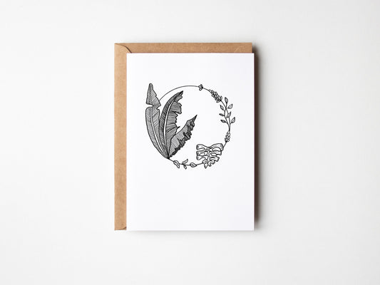 Postkarte Lineart Pflanzen, A6