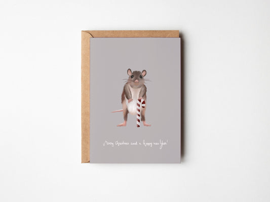 Postkarte Ratte, A6