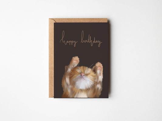 Postkarte Geburtstag/ Katze, A6