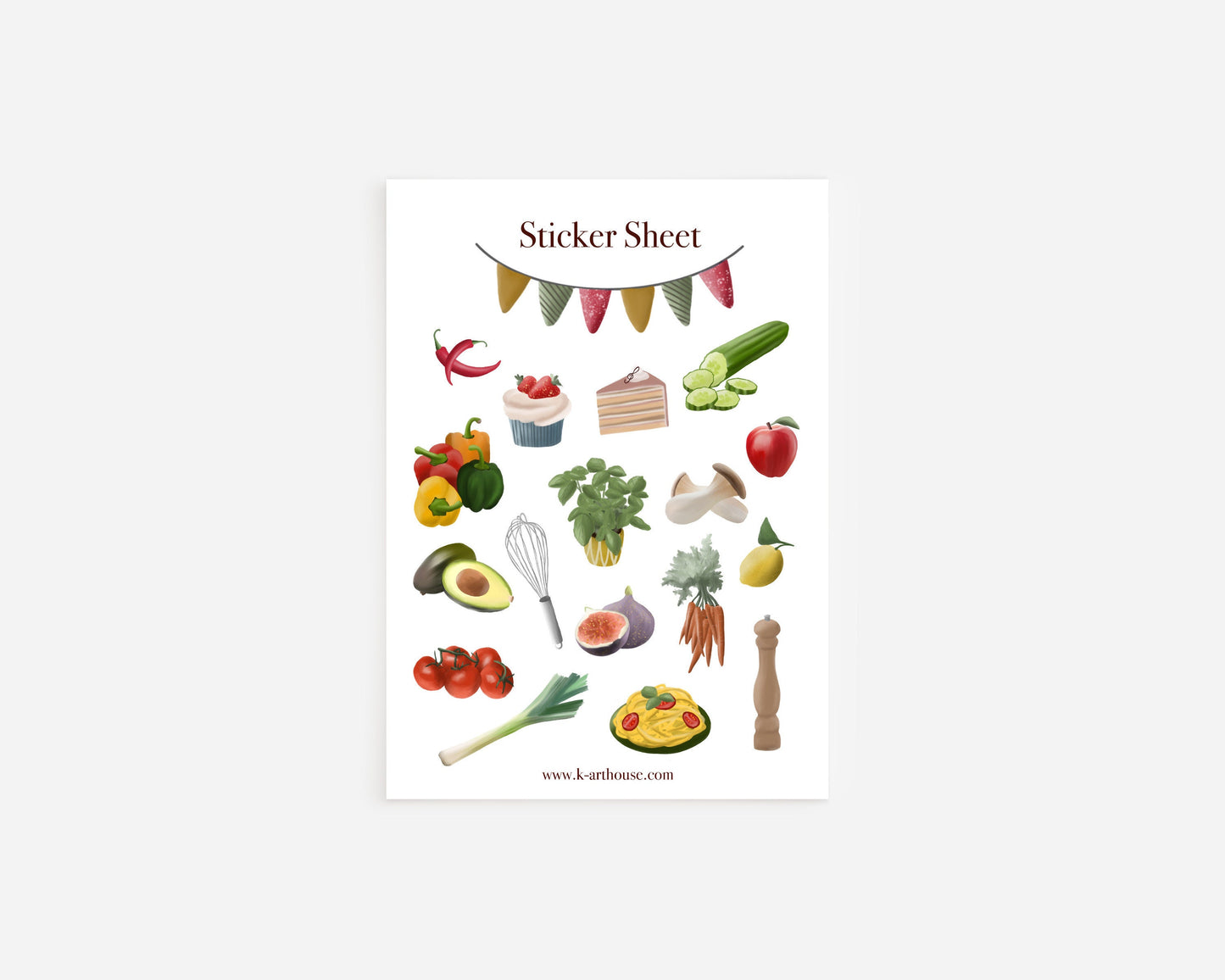 Rezeptbuch mit passendem Sticker Sheet